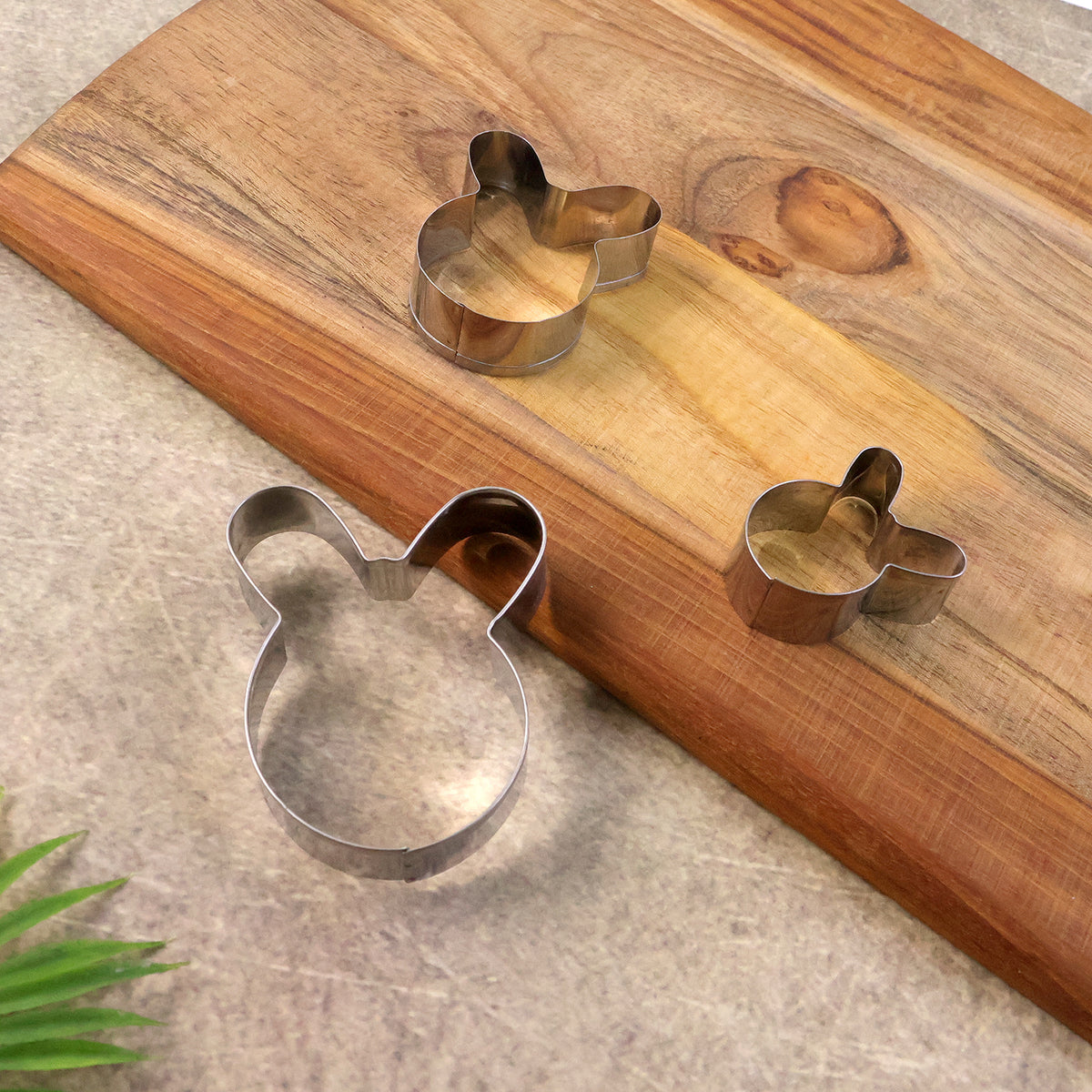Stainless Steel House Shape Cookie Cutter Set (3 Pc Mix Design Set)