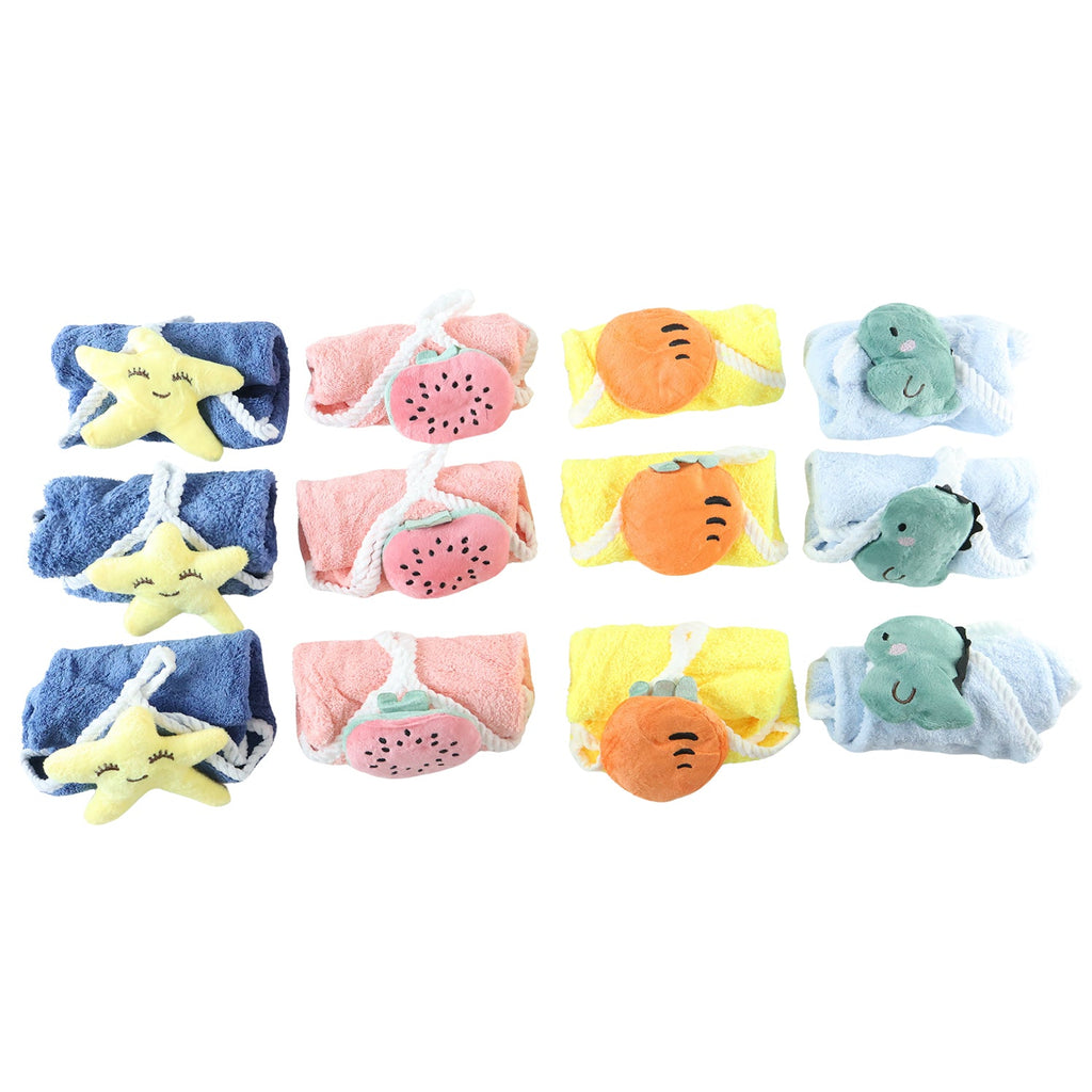 Soft Fruit Print Hanging Hand Towel Set For Kitchen Bathroom And Home Use (12 Pc)
