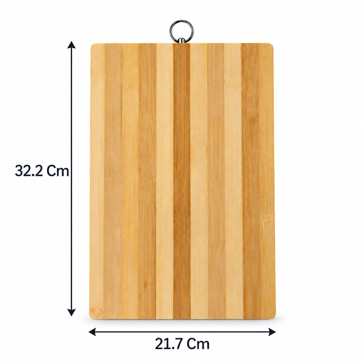 Compact Bamboo Chopping Board 32 X 22 Cm With Hanging Ring (1 Pc)