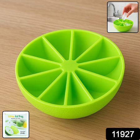Lemon Shape Flexible Silicone Ice Cube Tray  8-slot Round Ice Mold (1 Pc)
