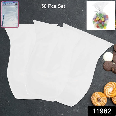 Clear Cookie Bags Gift Bag Clear Flat Treat Bags (50 Pc Set)