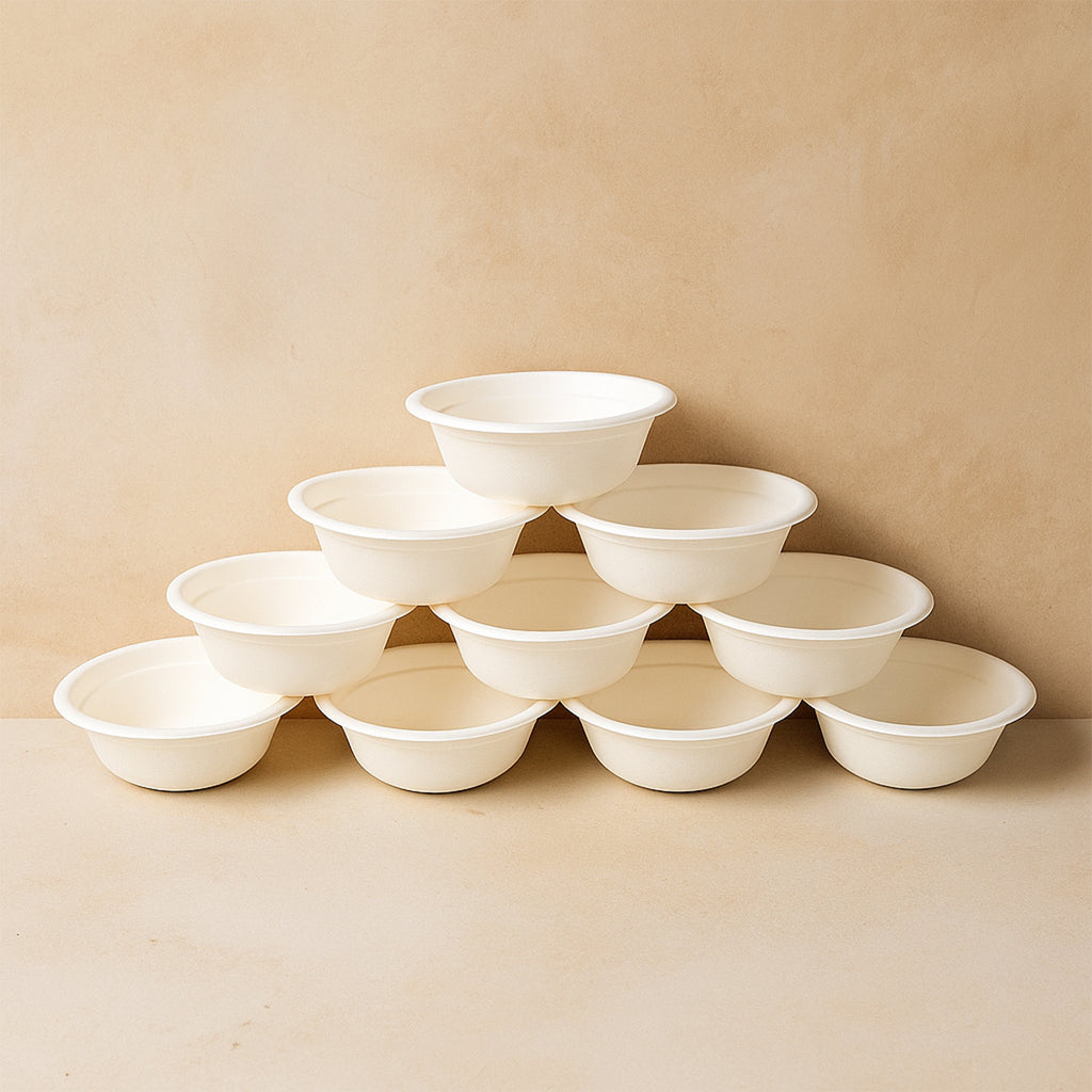 Freshee 240 Ml Compostable Bagasse Bow (10 Pc)