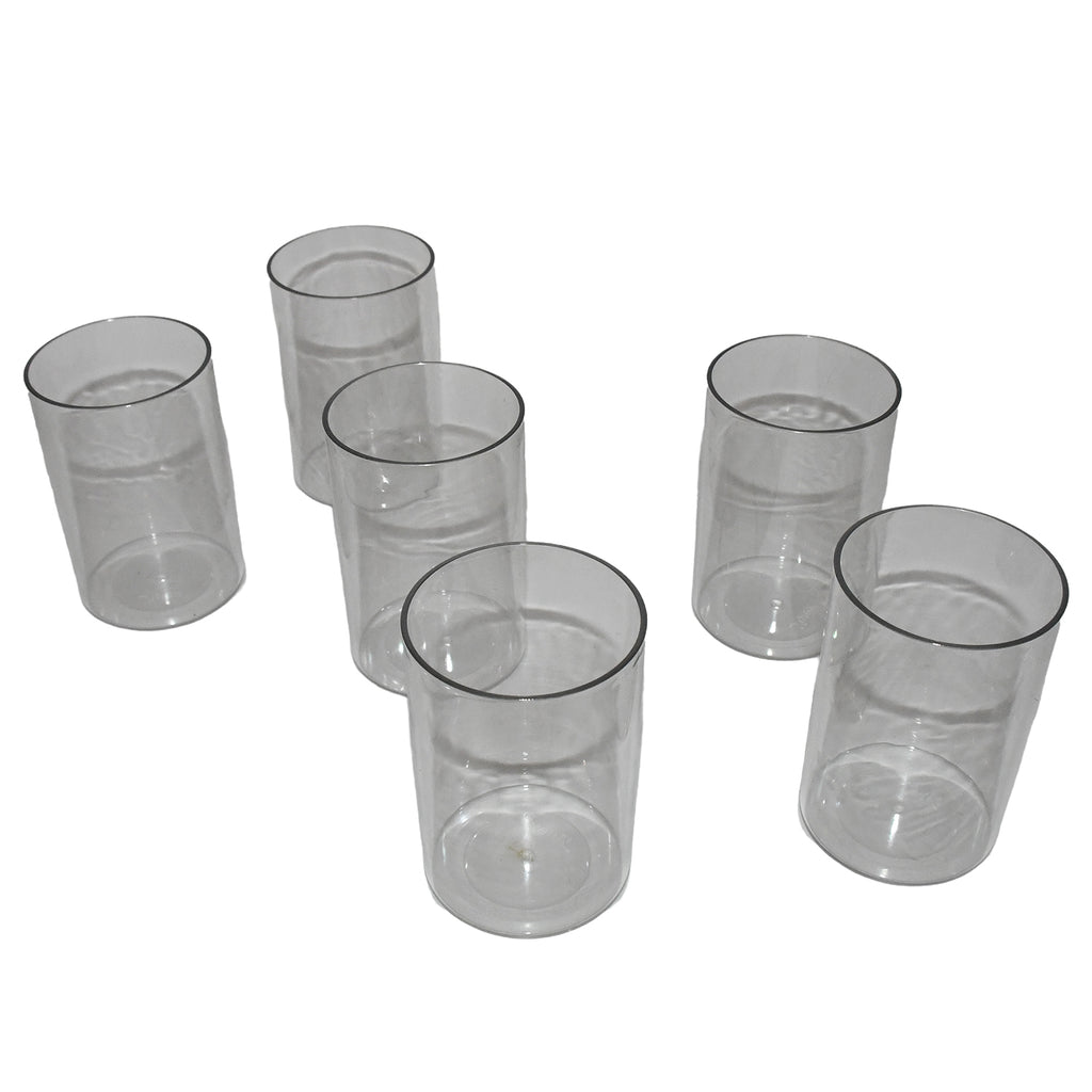 Apex Everyday Plastic Glass Set  6 Pieces Lightweight  Unbreakable