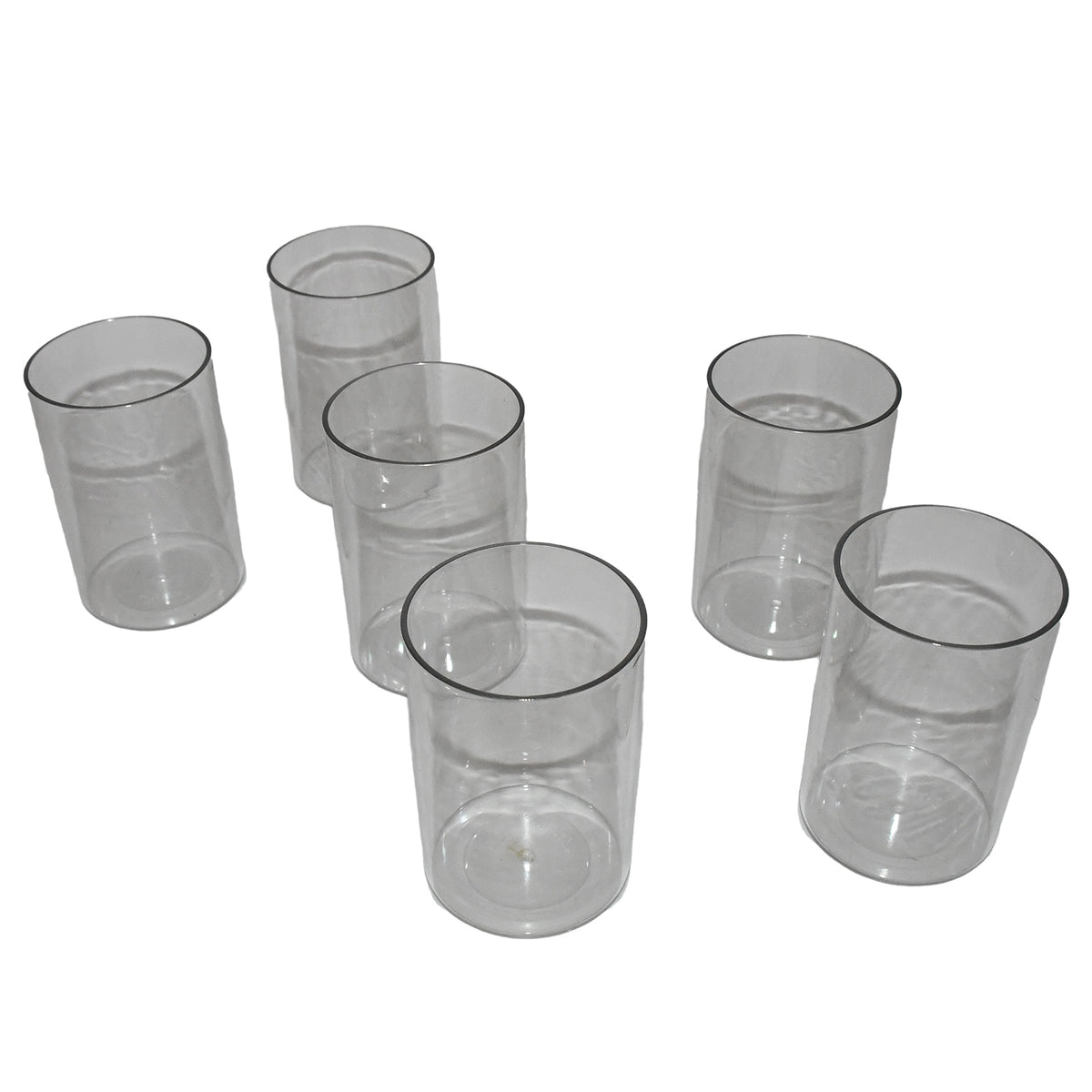 Apex Everyday Plastic Glass Set  6 Pieces Lightweight  Unbreakable