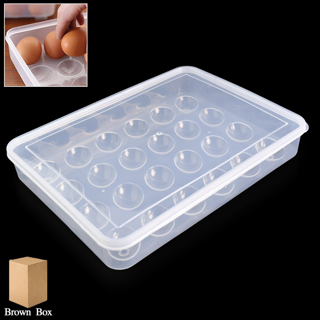 Plastic Egg Storage Container Holder For Refrigerator Egg Tray Holds 24 Eggs (1 Pc)