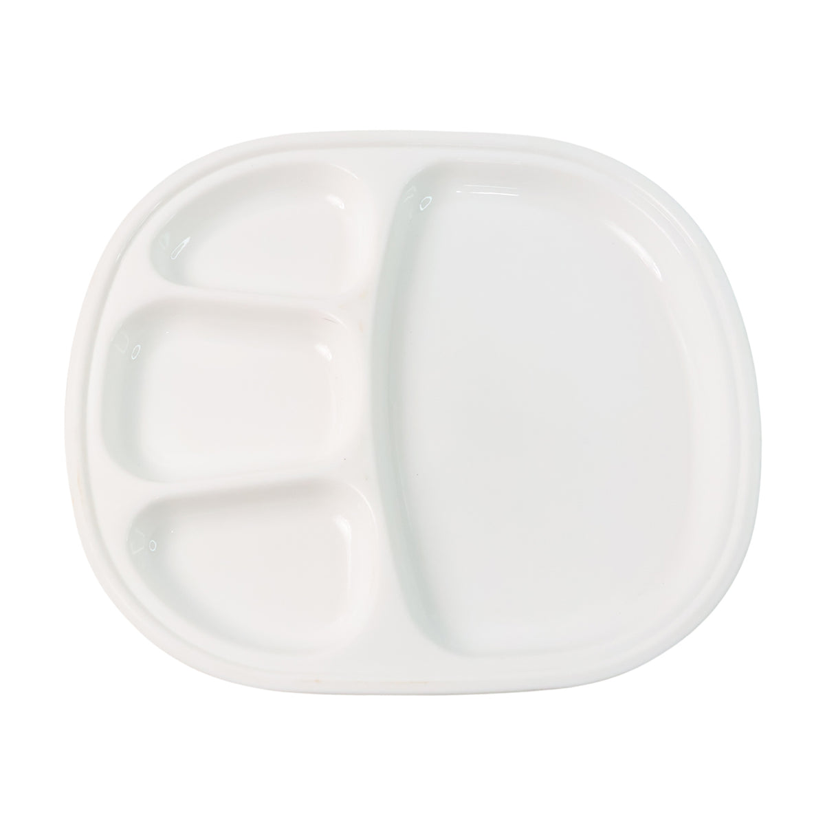 Plastic Large Compartment Dinner Plate  Thali With 4 Sections