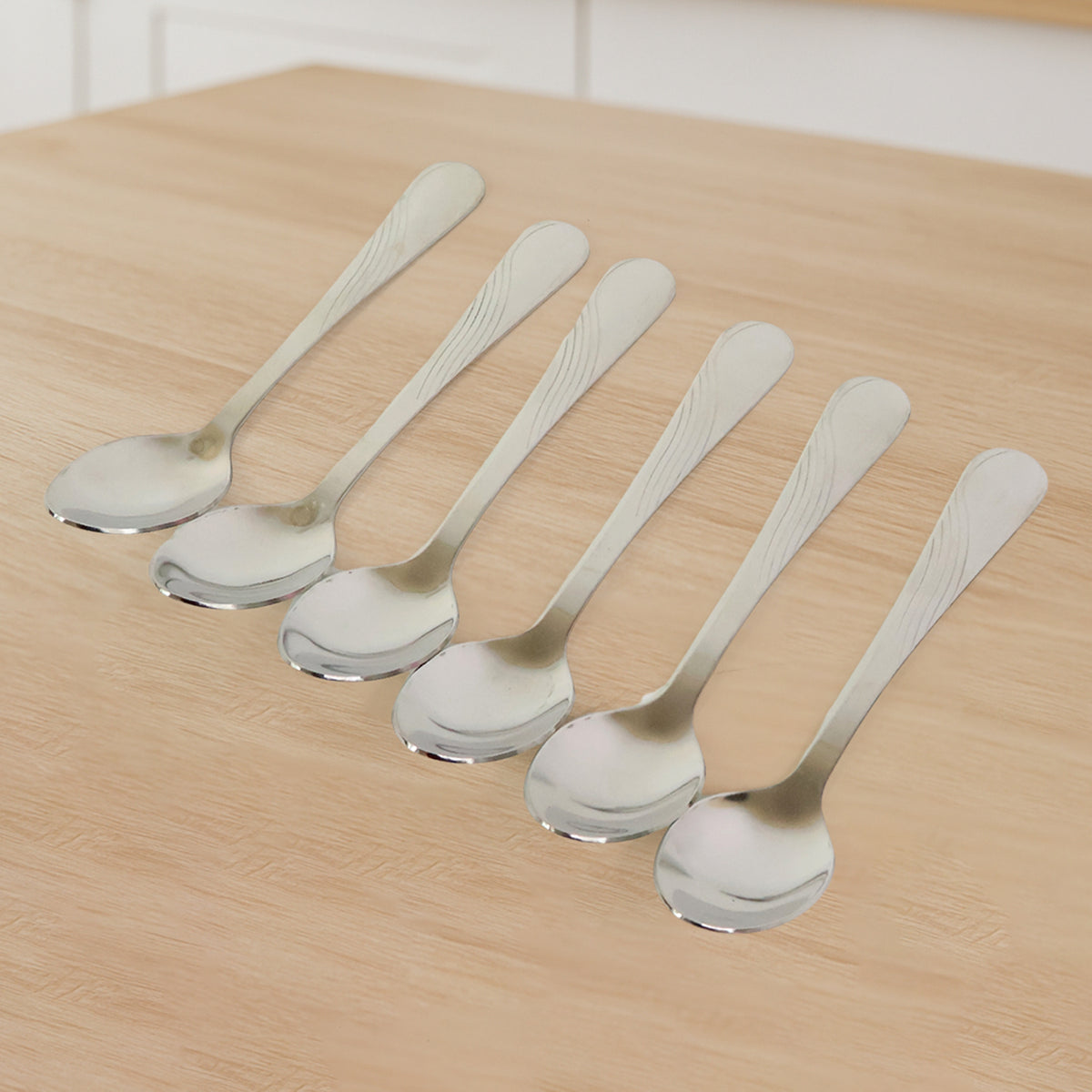 Supermom Diamond Stainless Steel Dining Spoon (6 Pc  Set)