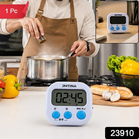 Digital Kitchen Timer With Large Lcd Screen Loud Alarm And Magnetic Back (1 Pc)