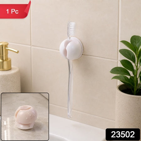 Wall Mounted Toothbrush Holder Clip For Bathroom Wash Basin And Home Use (1 Pc)