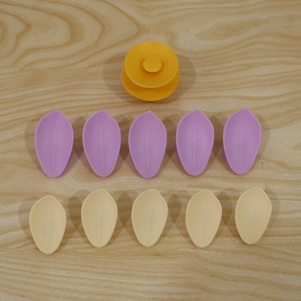 Double Layer Plastic Flower Food Bag Sealing Clips For Kitchen Storage (10 Pcs)