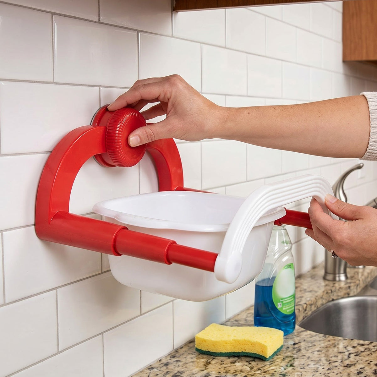 Adjustable Suction Cup Basin Holder Rack For Kitchen And Bathroom Storage (1 Pc)