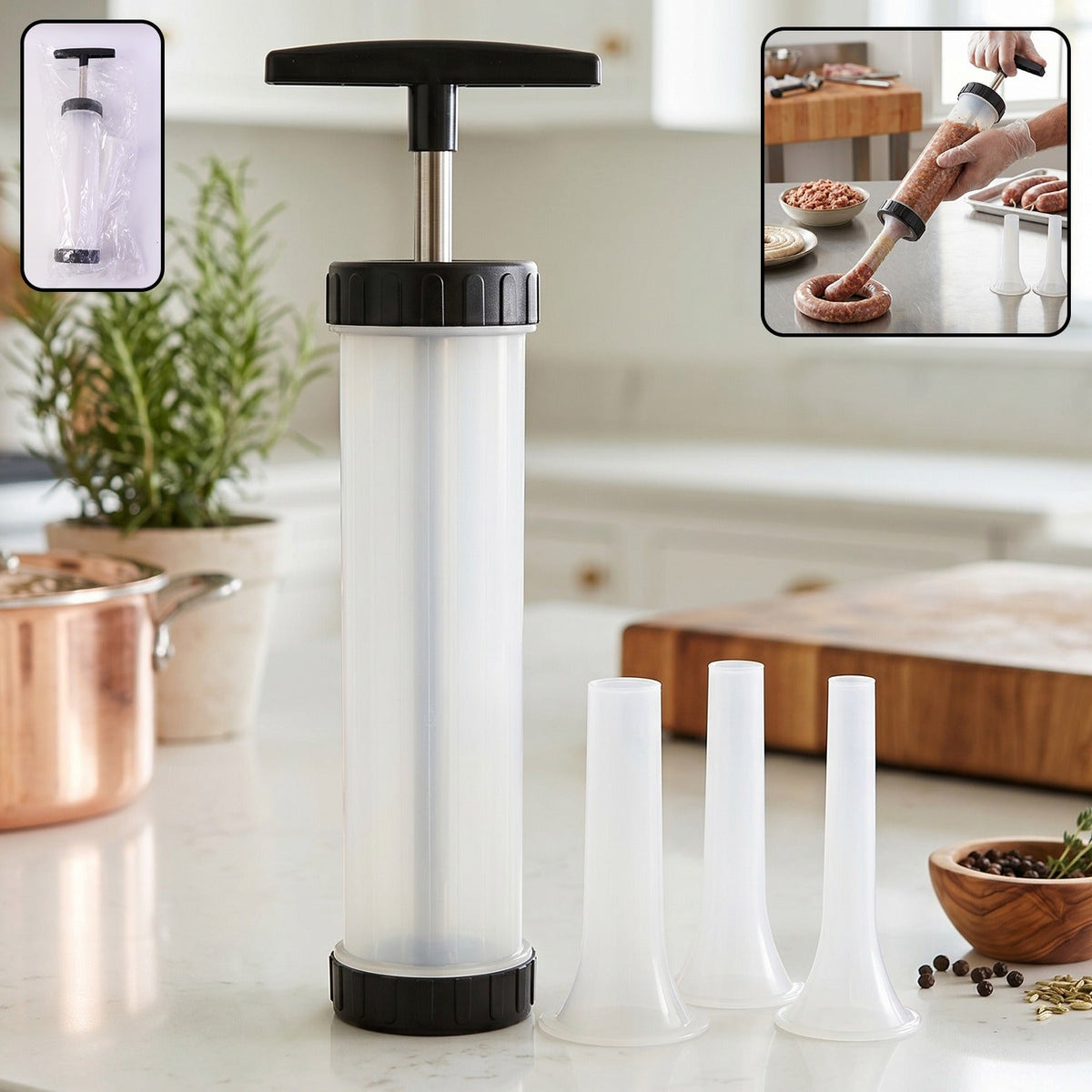 Manual Sausage Stuffer  Easy Homemade Meat Filling Tool