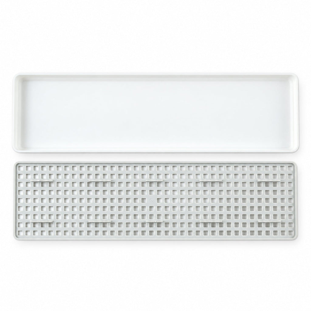 Removable Plastic Drain Rack Tray For Kitchen Sink And Bathroom Counter