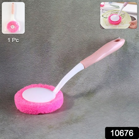 Long Handle Kitchen Dish Scrubber Brush (1 Pc)