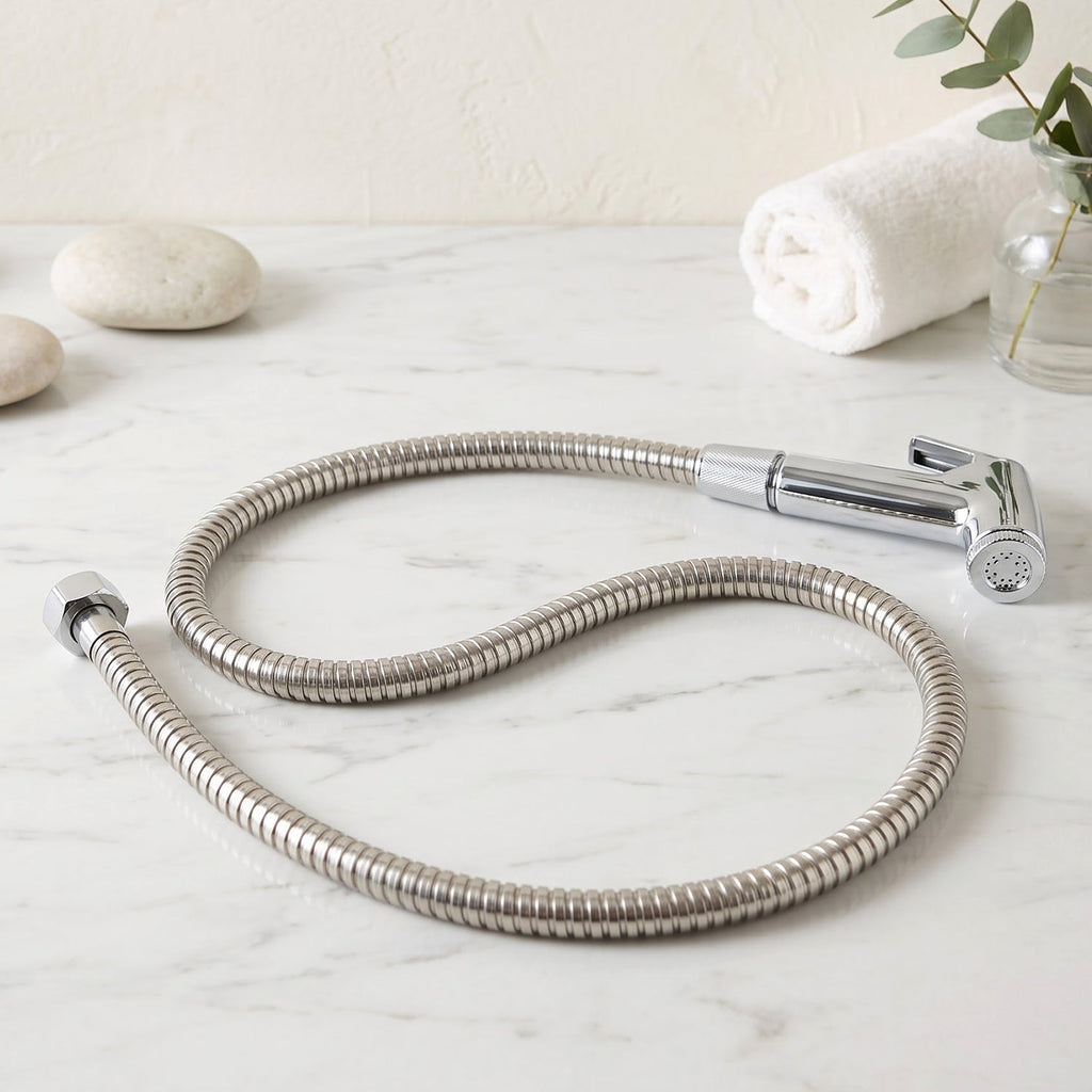 Flexible Shower Hose Pipe With Handheld Spray Head For Bathroom Cleaning (1 Pc)