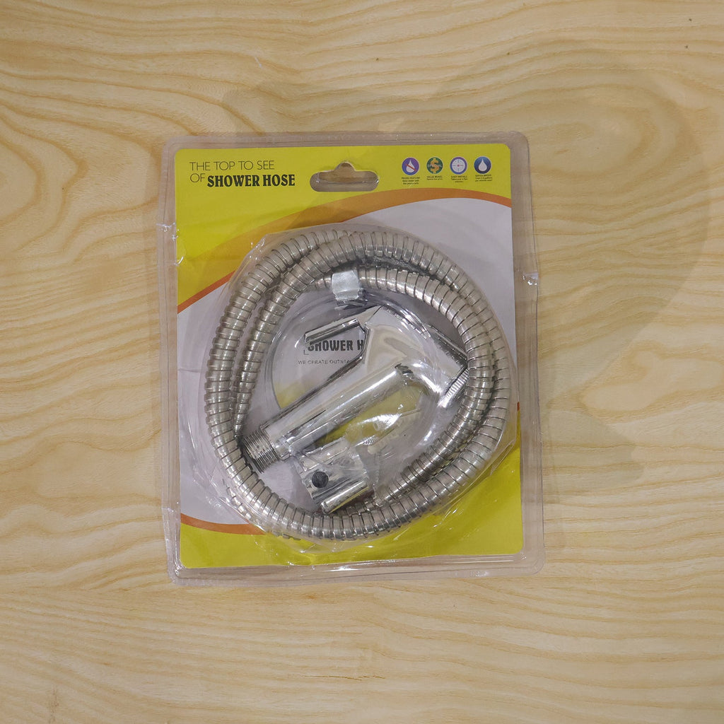 Flexible Shower Hose Pipe With Handheld Spray Head For Bathroom Cleaning (1 Pc)