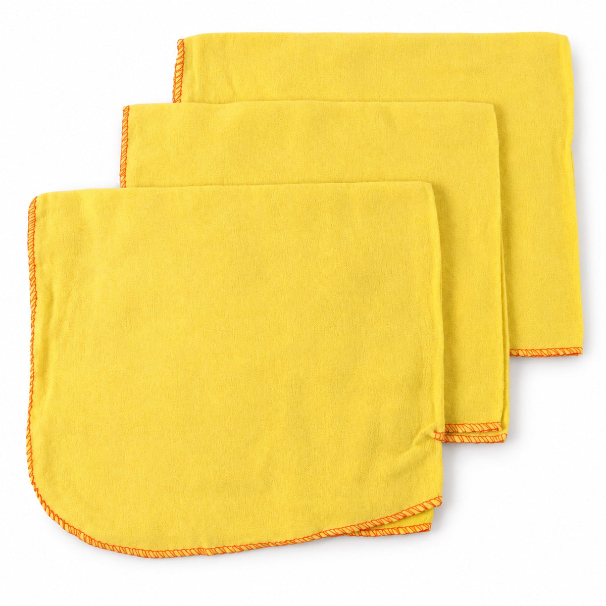 Yellow Cotton Duster Cloth For Daily Home And Kitchen Cleaning (3 Pc 46x46 Cm)