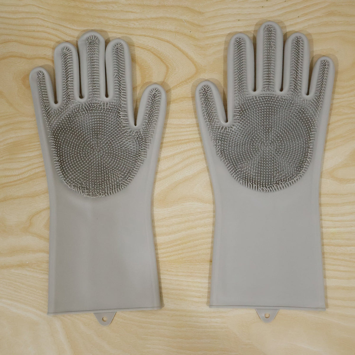 Reusable Silicone Cleaning Gloves With Scrubbing Bristles For Kitchen (1 Pair)