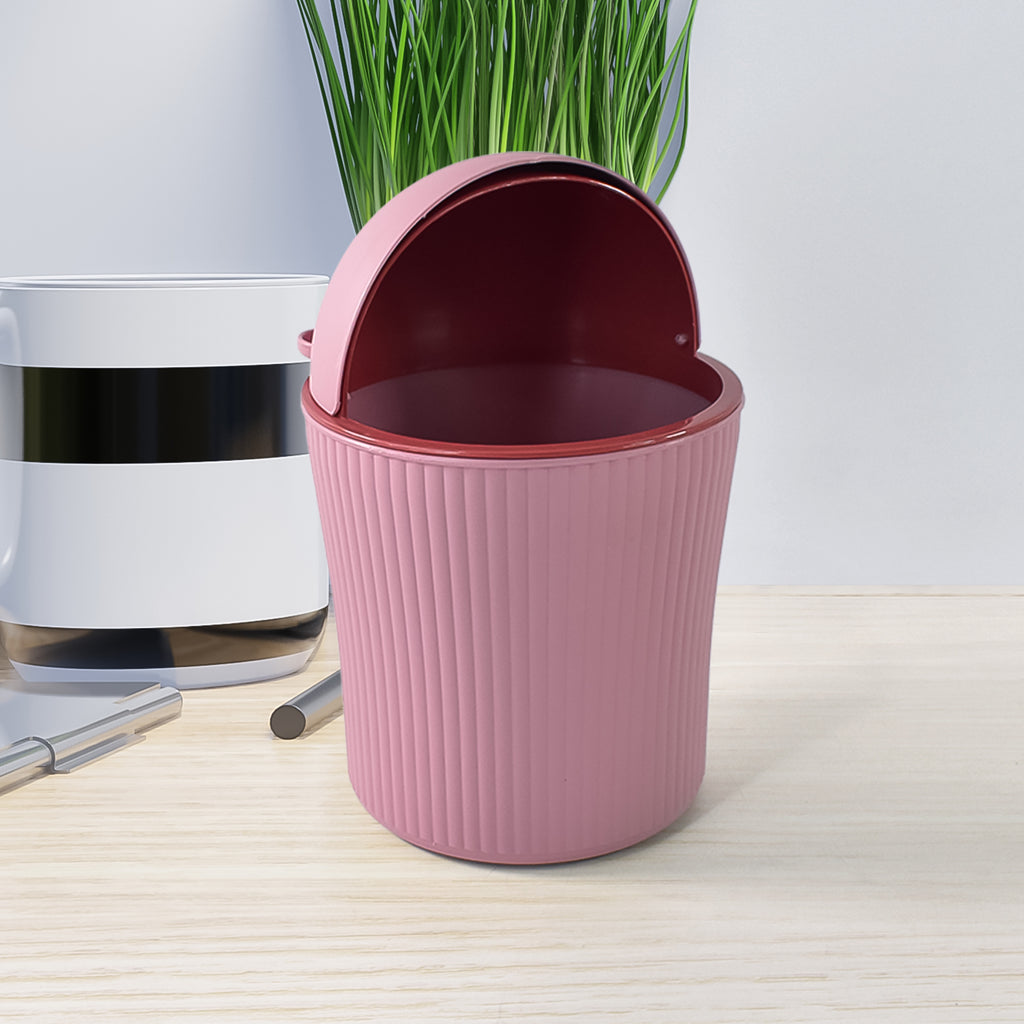 Apex Mini Tabletop Dustbin (1 Pc  1200 Ml  Mix Color)