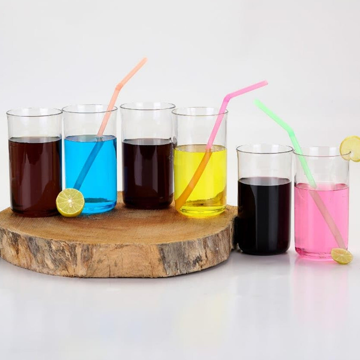 Glossy Plastic Glass Set (6 Pc  300 Ml)