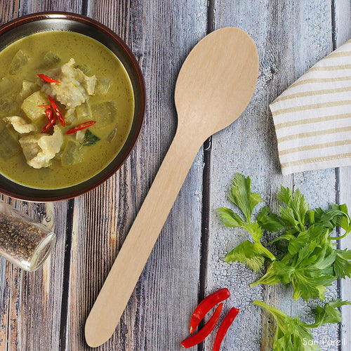 110mm Wooden Tea Spoon  30 Pcs Pack