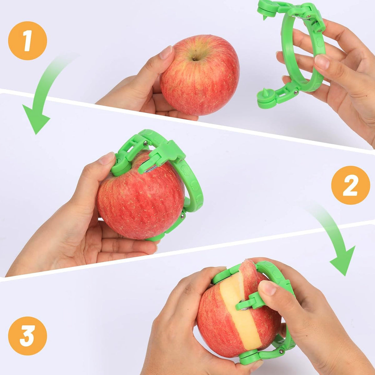 Adjustable Apple Peeler Cutter With Holder Ring