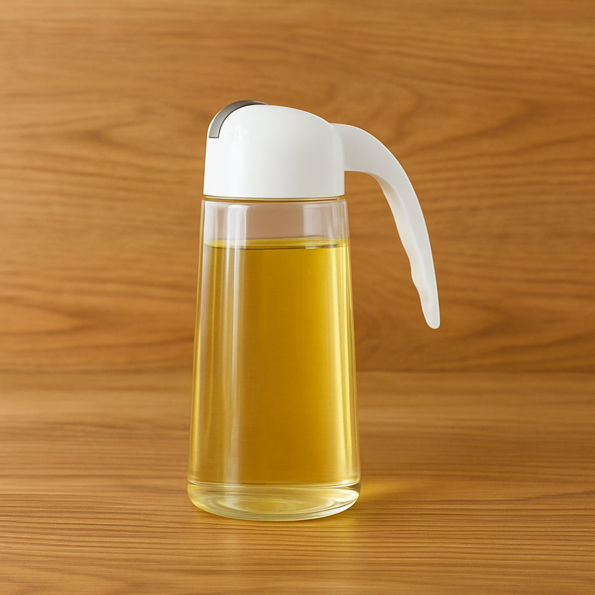Kitchen Glass Oil Bottle Dispenser Automatic Opening Closing Home Bottles For Oil And Vinegar Honey Olive Oil Container (630ml)