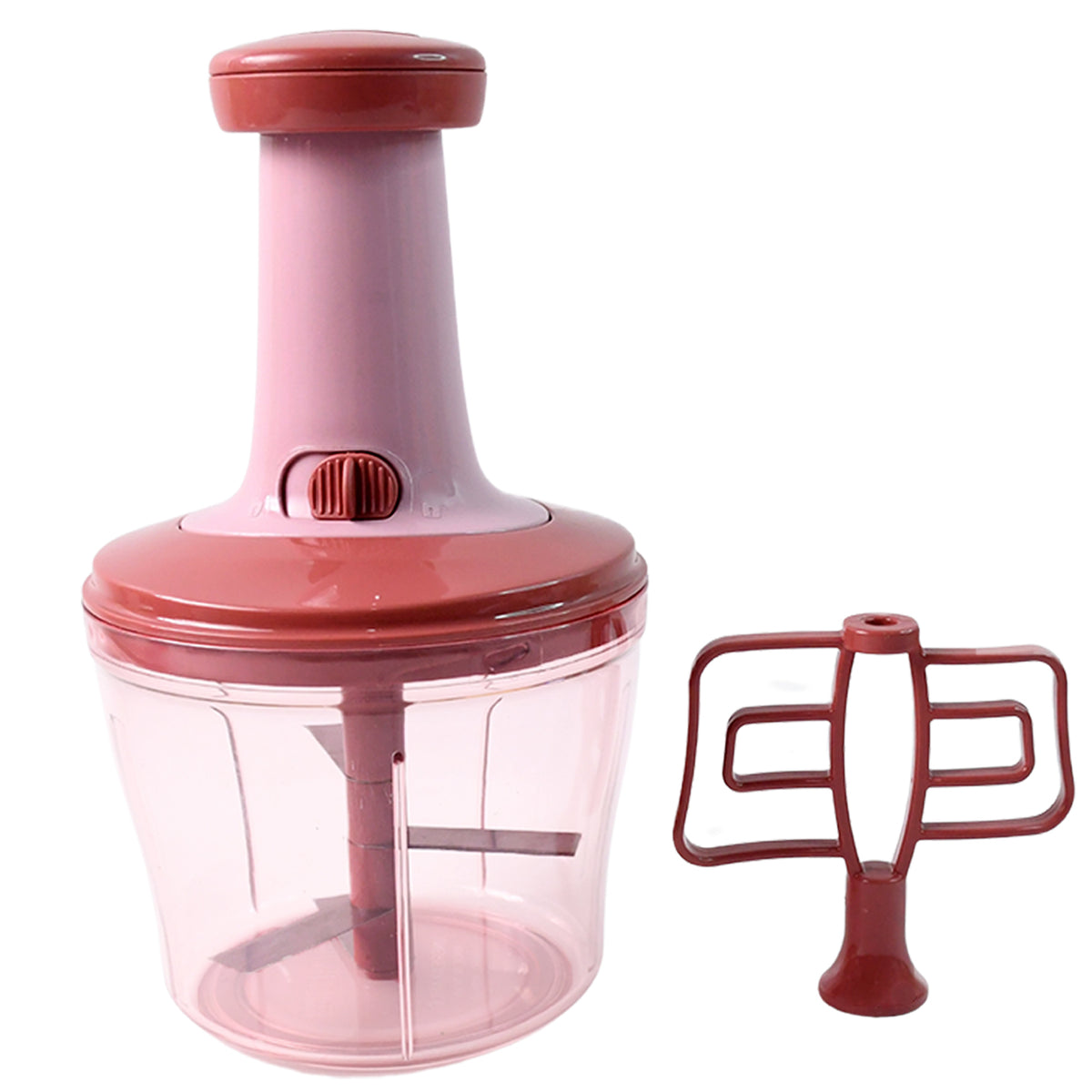 Apex  Quba Push Chopper With Stainless Steel Blades (1000ml)