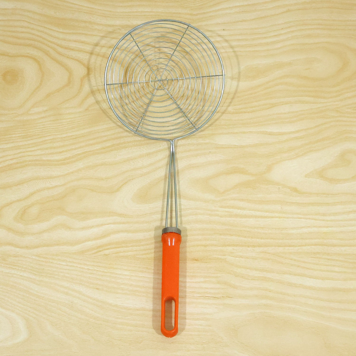 Stainless Steel Frying Strainer Spoon For Puri And Snack Draining (1 Pc 34 Cm)