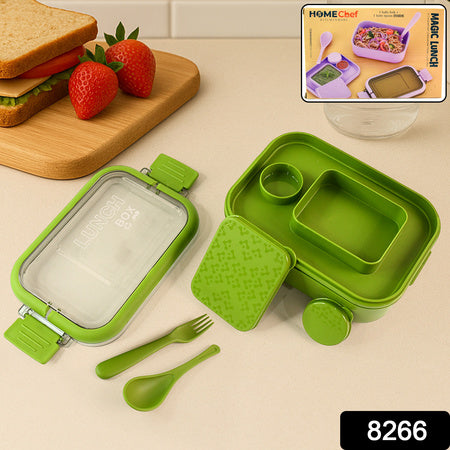 Magic Lunch Box With Leakproof Compartments (1 Pc)