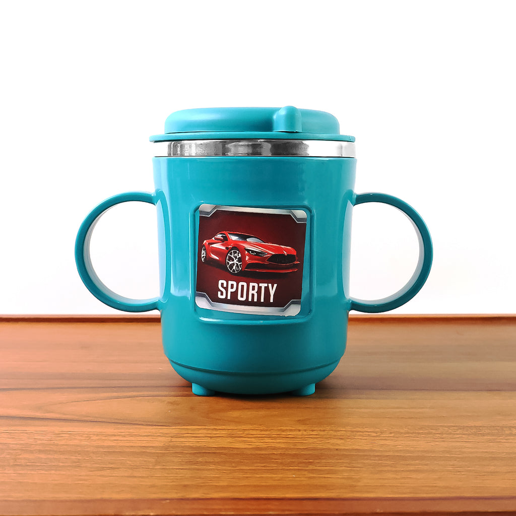 Kids Sporty Sipper Mug With Straw And Dual Handles Approx 300ml (1 Pc)