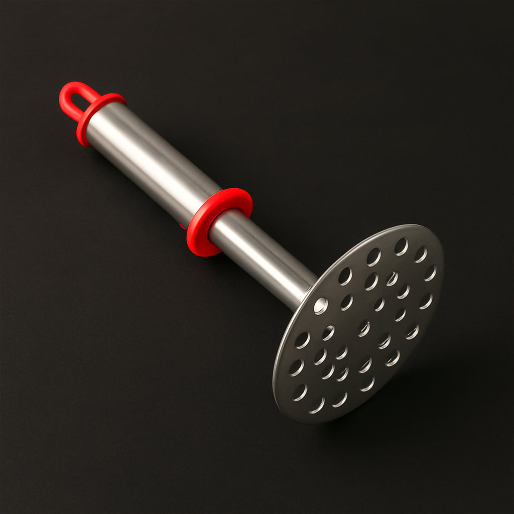 Stainless Steel Potato Masher With Ergonomic Handle (17cm  1 Pc)