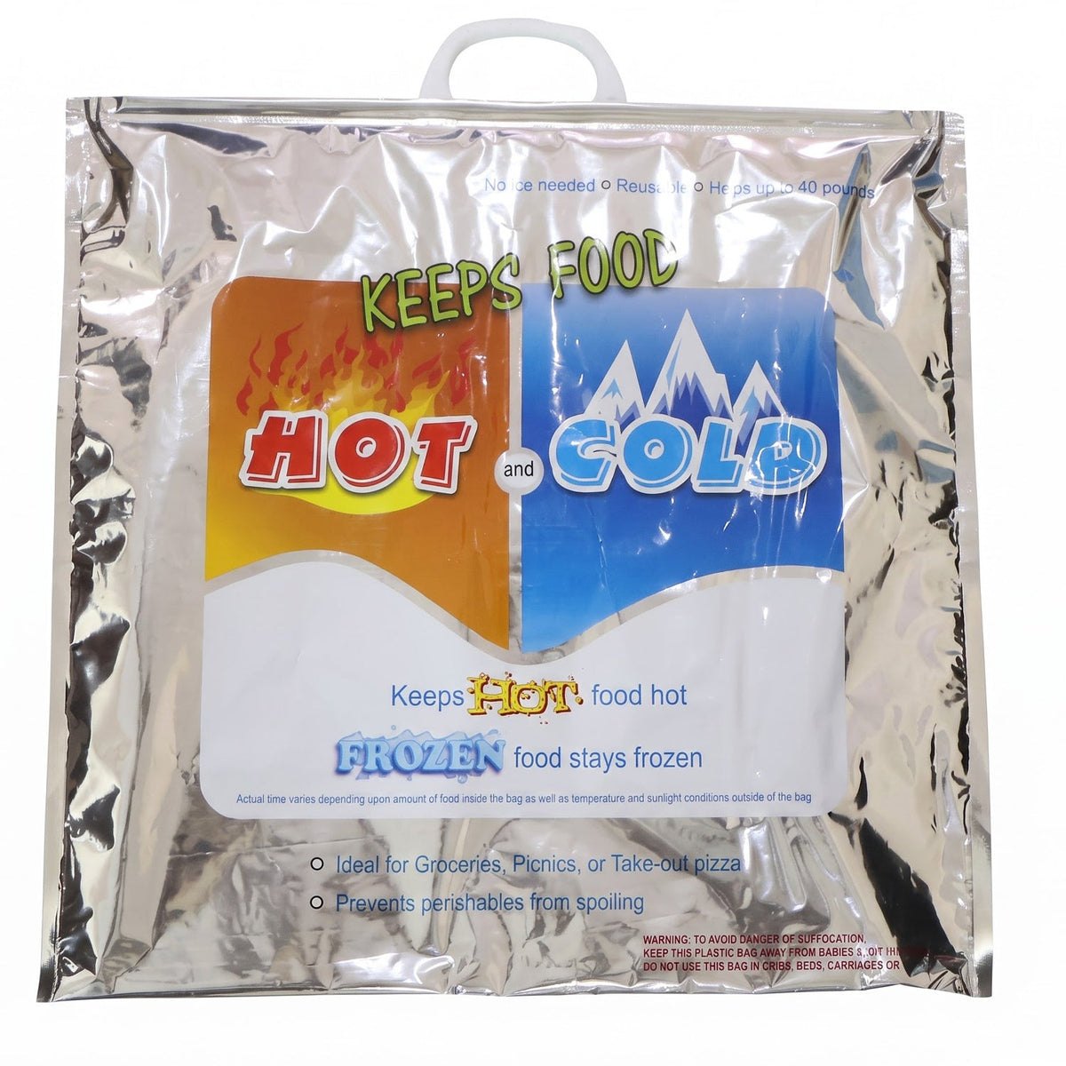 Big Hot  Cold Insulated Food Storage Bag For Grocery Picnic And Travel (1 Pc)