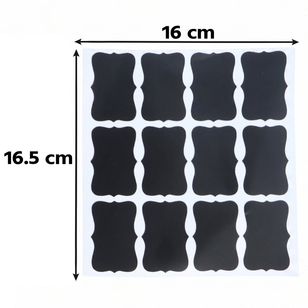Fancy Shape Chalkboard Sticker Labels With Marker Pen Jar Labels (1 Set)