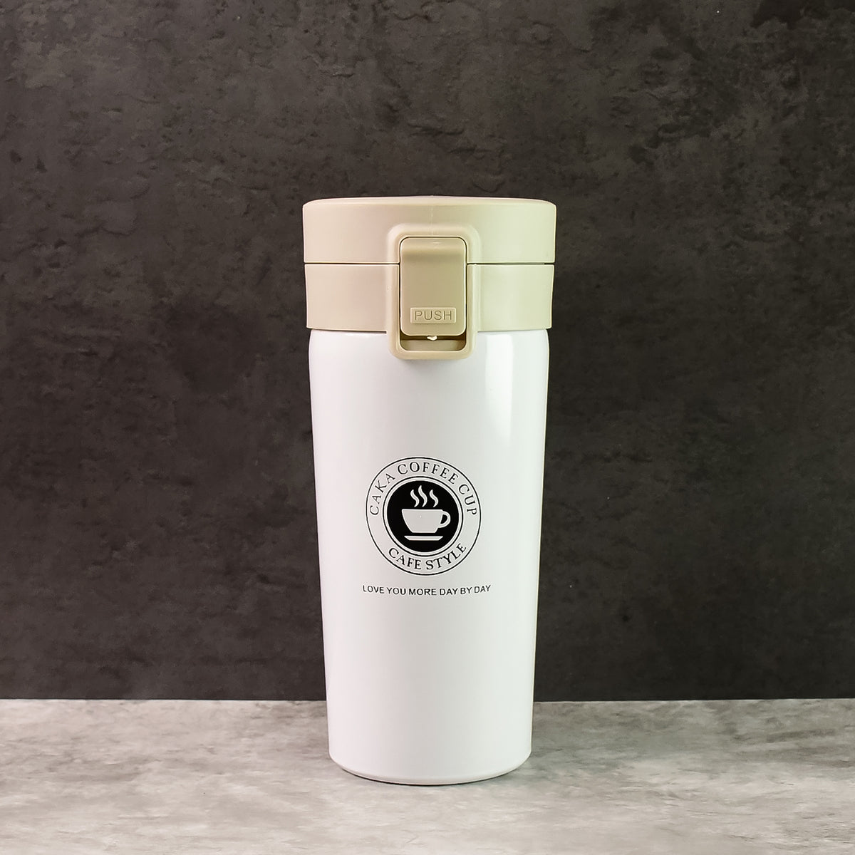 Stainless Steel Vacuum Insulated Coffee Flask With Flip Lock Lid (400ml  1 Pc)