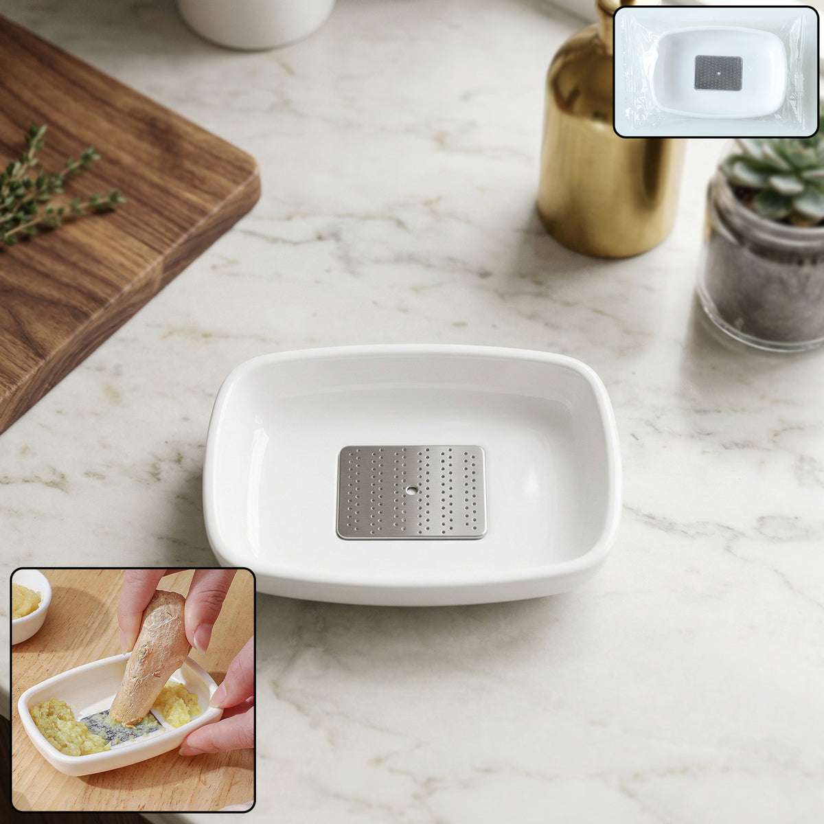 Multipurpose Garlic Ginger Grinding Plate (1 Pc)