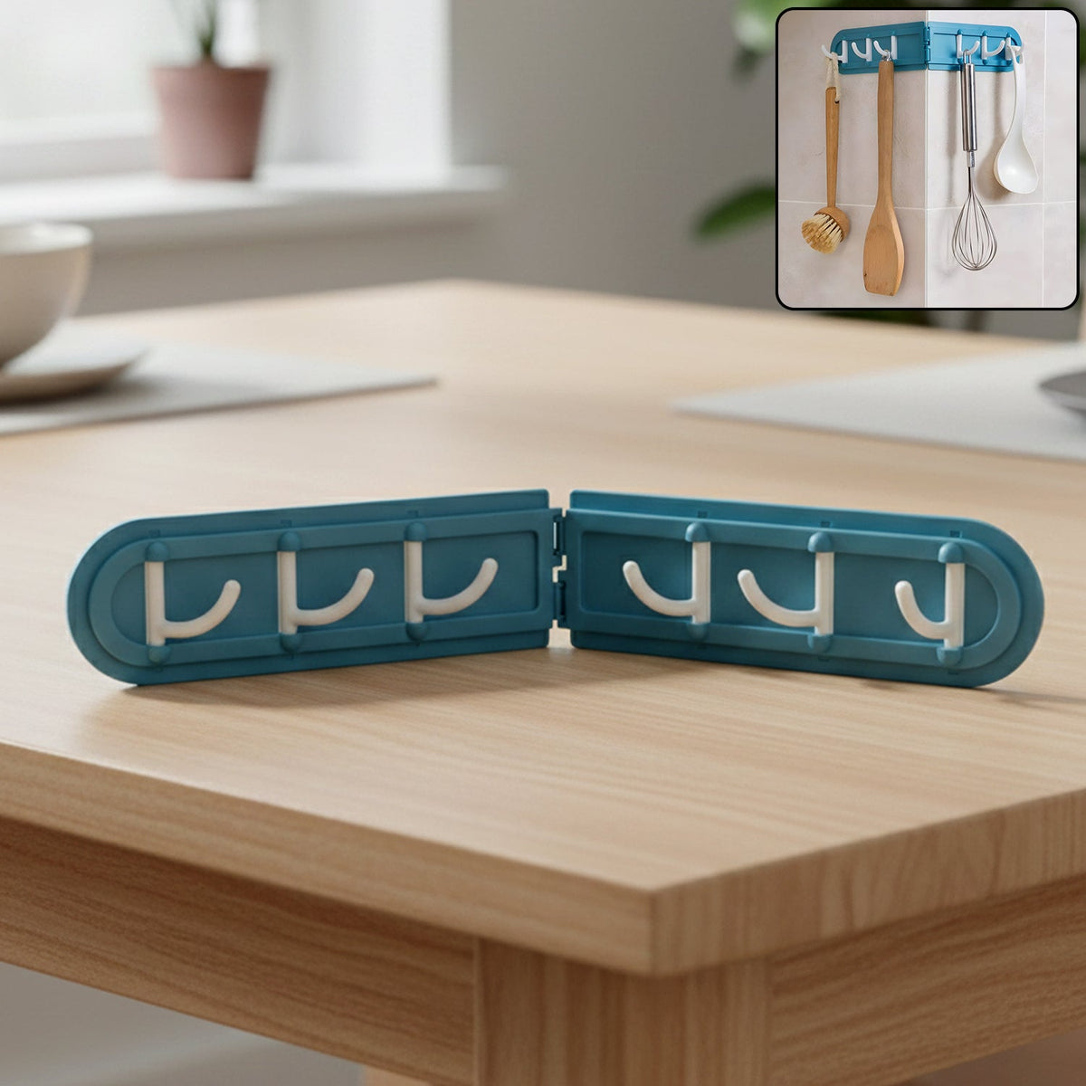 Foldable hook rack