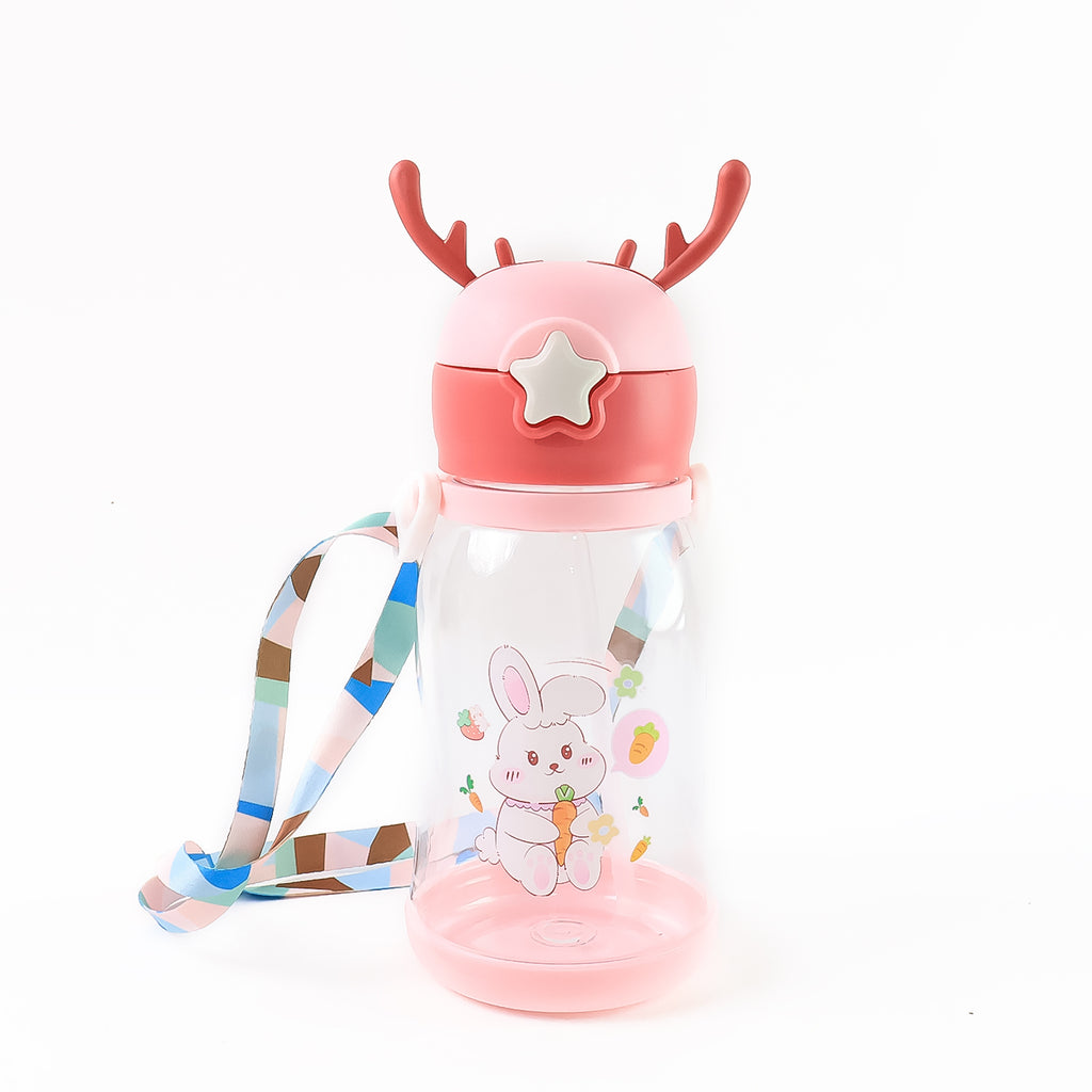 Cute Cartoon Water Bottle Approx 450ml (1 Pc)