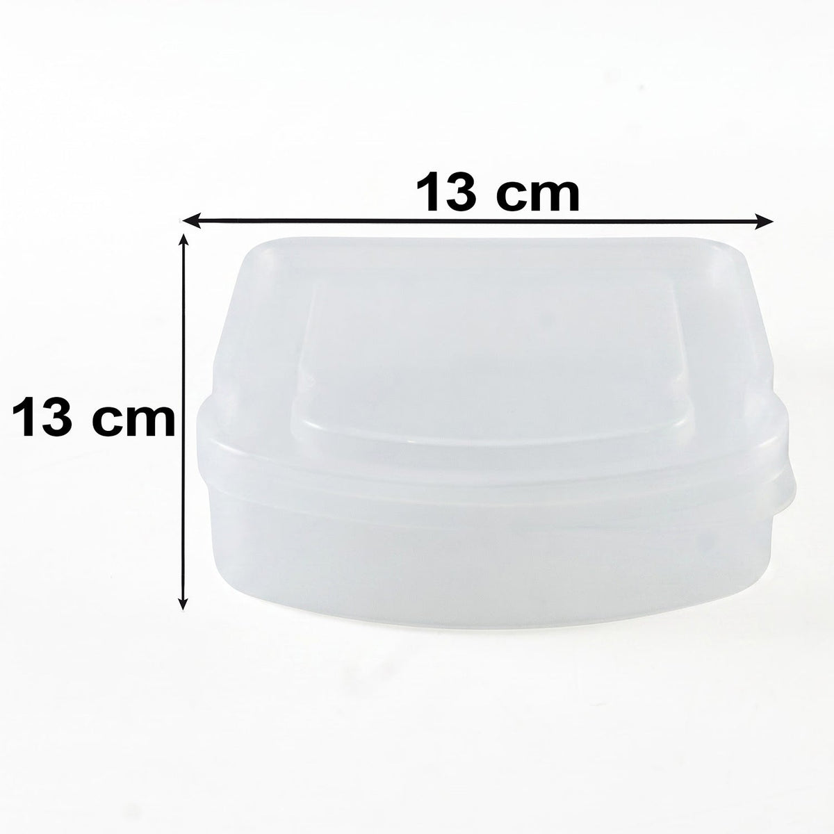 Portable Plastic Sandwich Lunch Box With Secure Lid For School And Travel (1 Pc)
