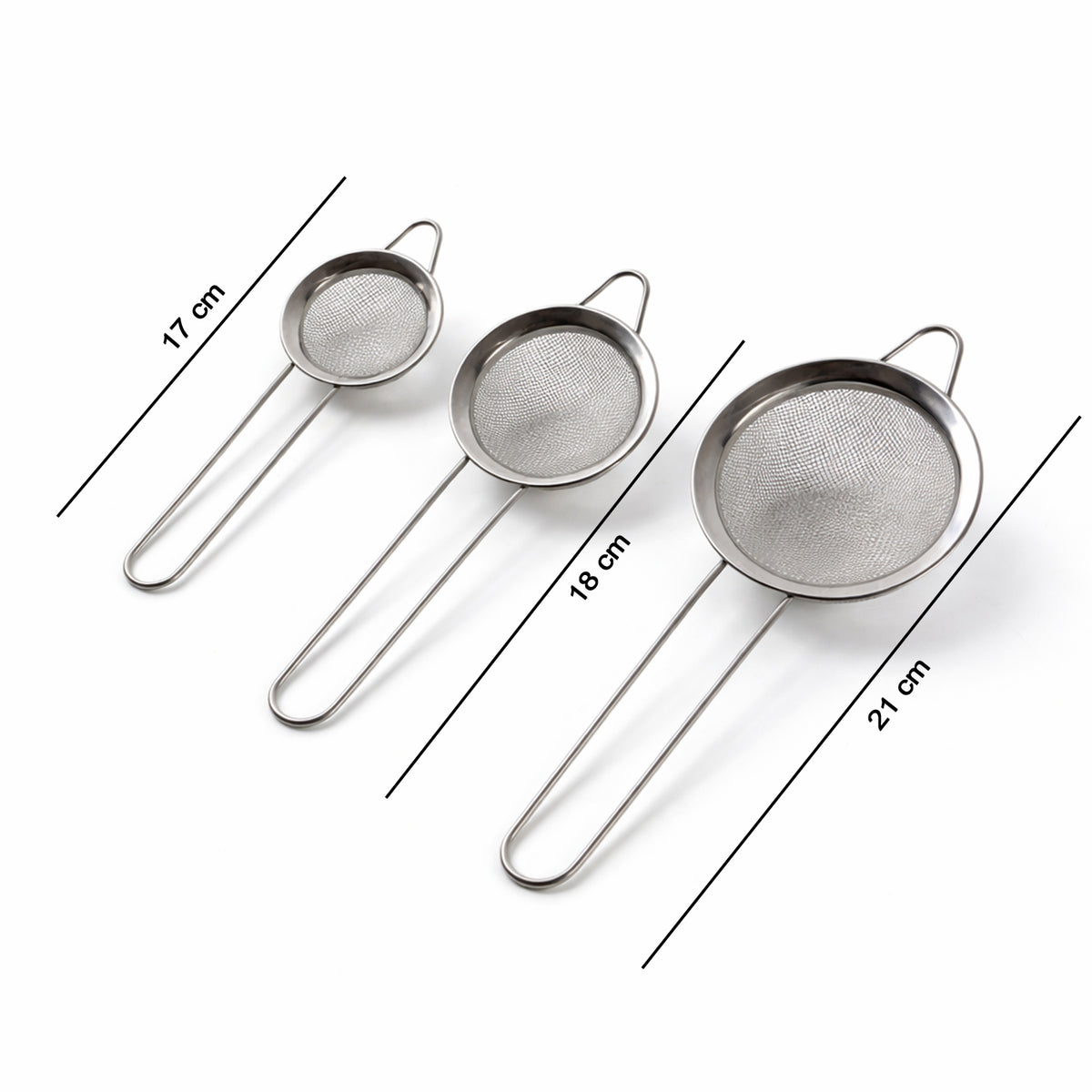 Stainless Steel Tea Strainer 3 Piece Set