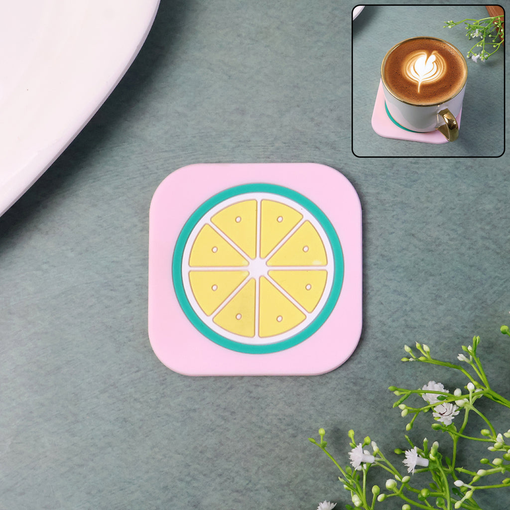 Premium Silicone Drink Coaster (1 Pc 88 Cm  Mix Design)