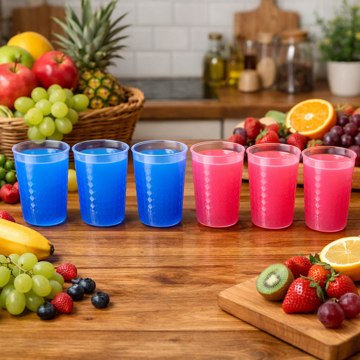 Unbreakable Plastic Drinking Glass Set Of 6 (200 Ml Each)