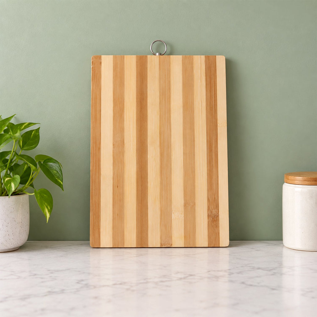 Bamboo Wooden Chopping Board 33.5 X 23.7 Cm With Hanging Ring (1 Pc)