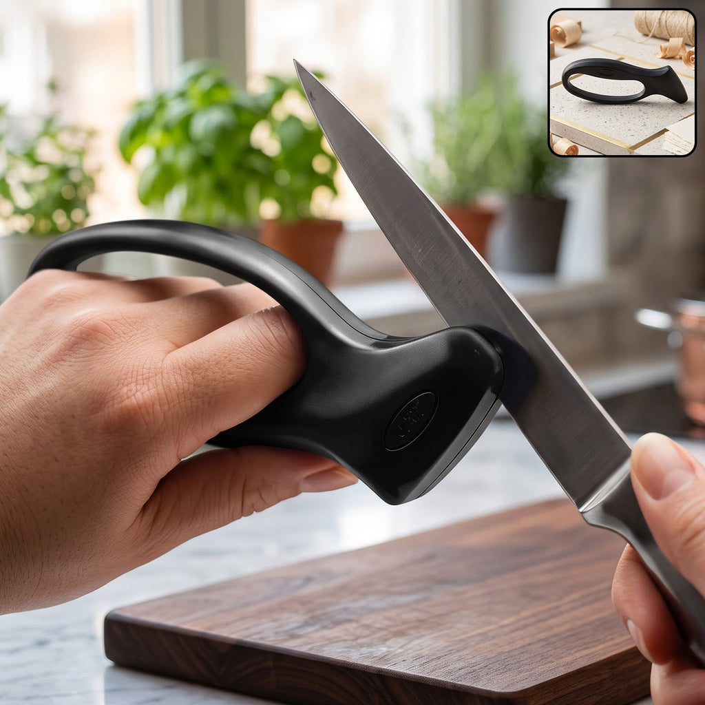 Handheld Manual Pull Through Knife Sharpener For Kitchen Cutting Blades (1 Pc)