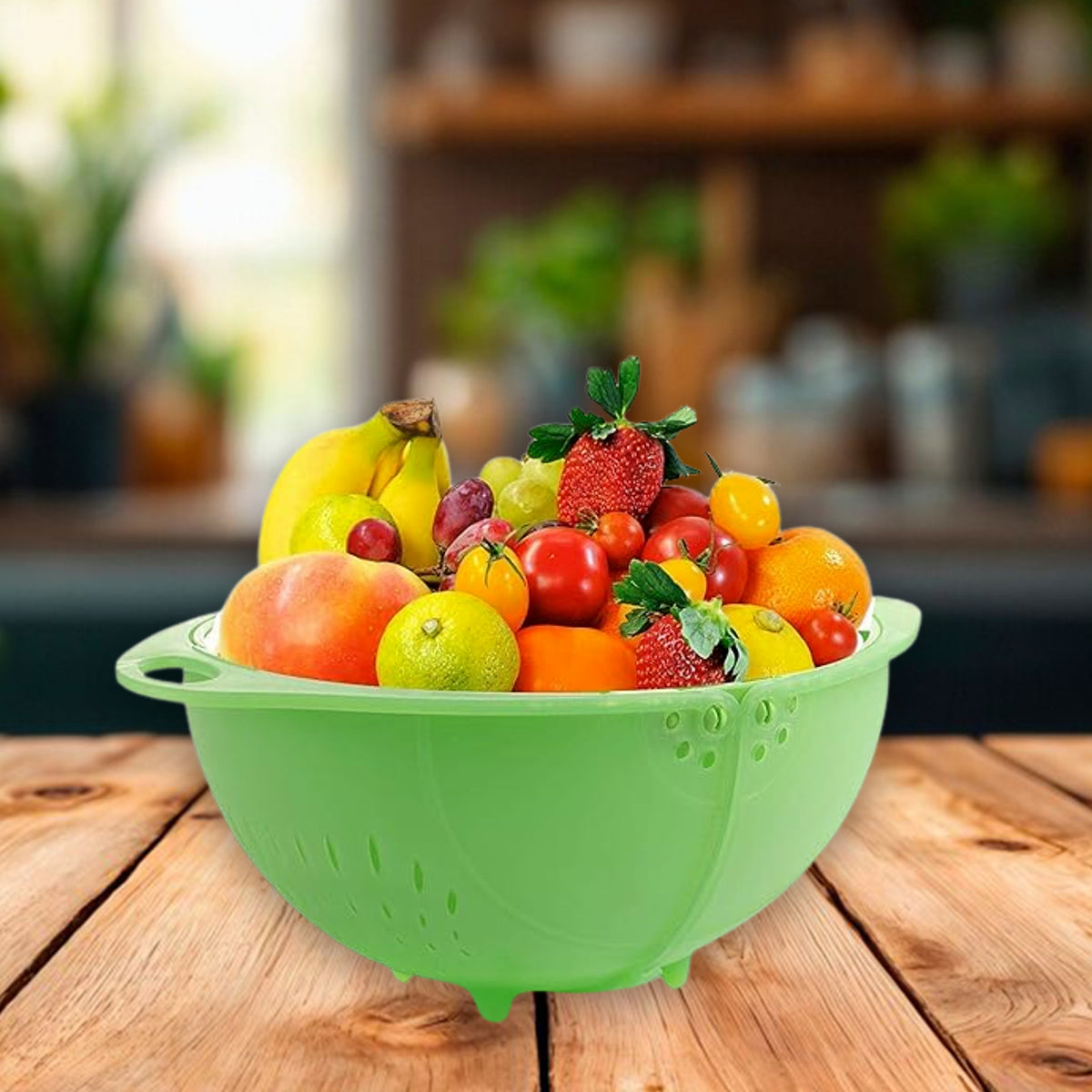 Apex Smart Basket 3in1 Multiuse Fruit And Vegetable Bowl  (1 Pc  Mix Color)