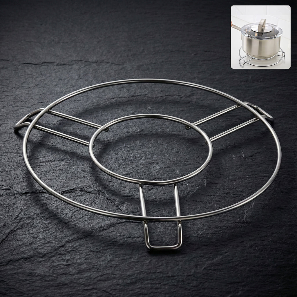 Stainless Steel Round Table Ring Hot Pot Stand (1 Pc)
