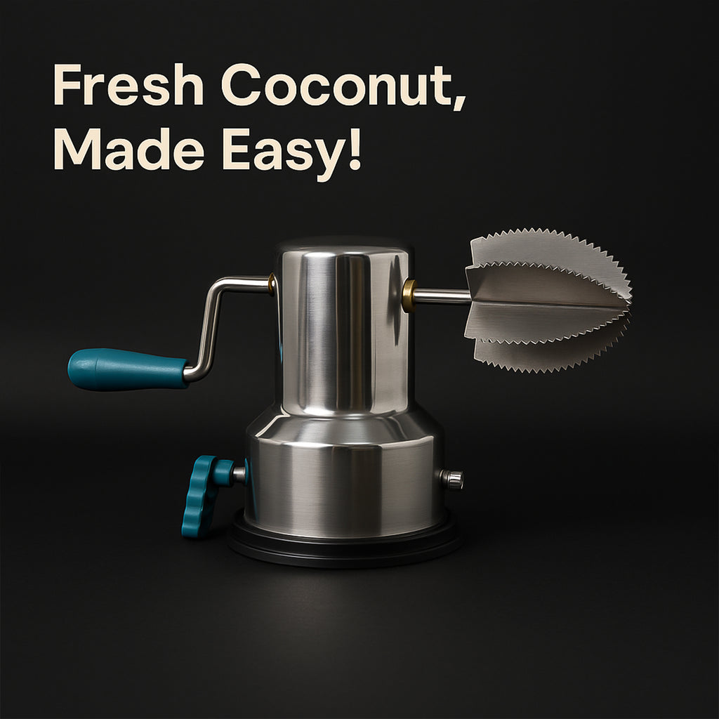 Supermom Stainless Steel Coconut Scraper With Vacuum Base (1 Pc)