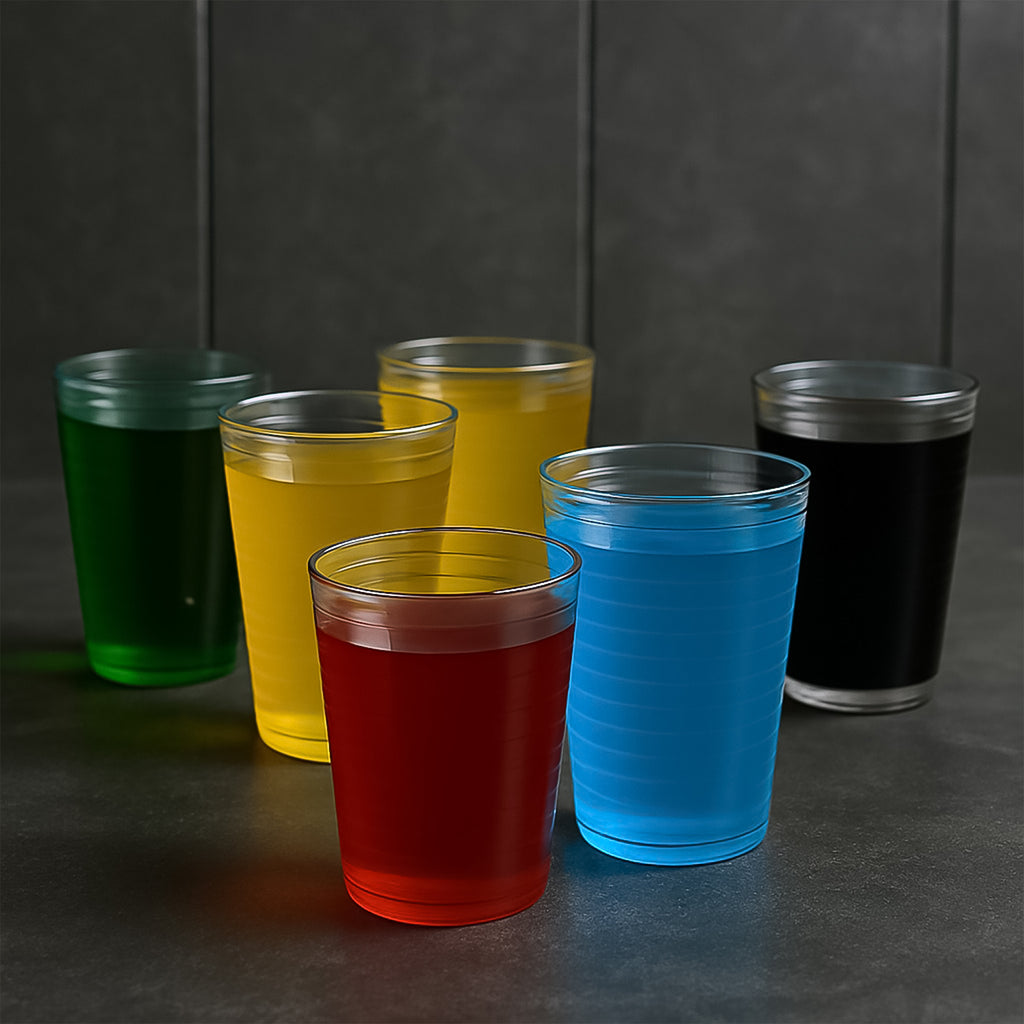 Apex Pyramid Ringo Plastic Glass  300ml Approx  Durable Crystal-clear Tumbler