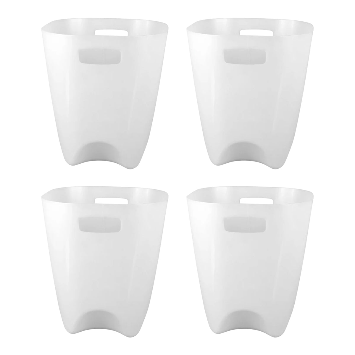 Modern Plastic Dustbin  Waste Paper Basket - (4 Pc)