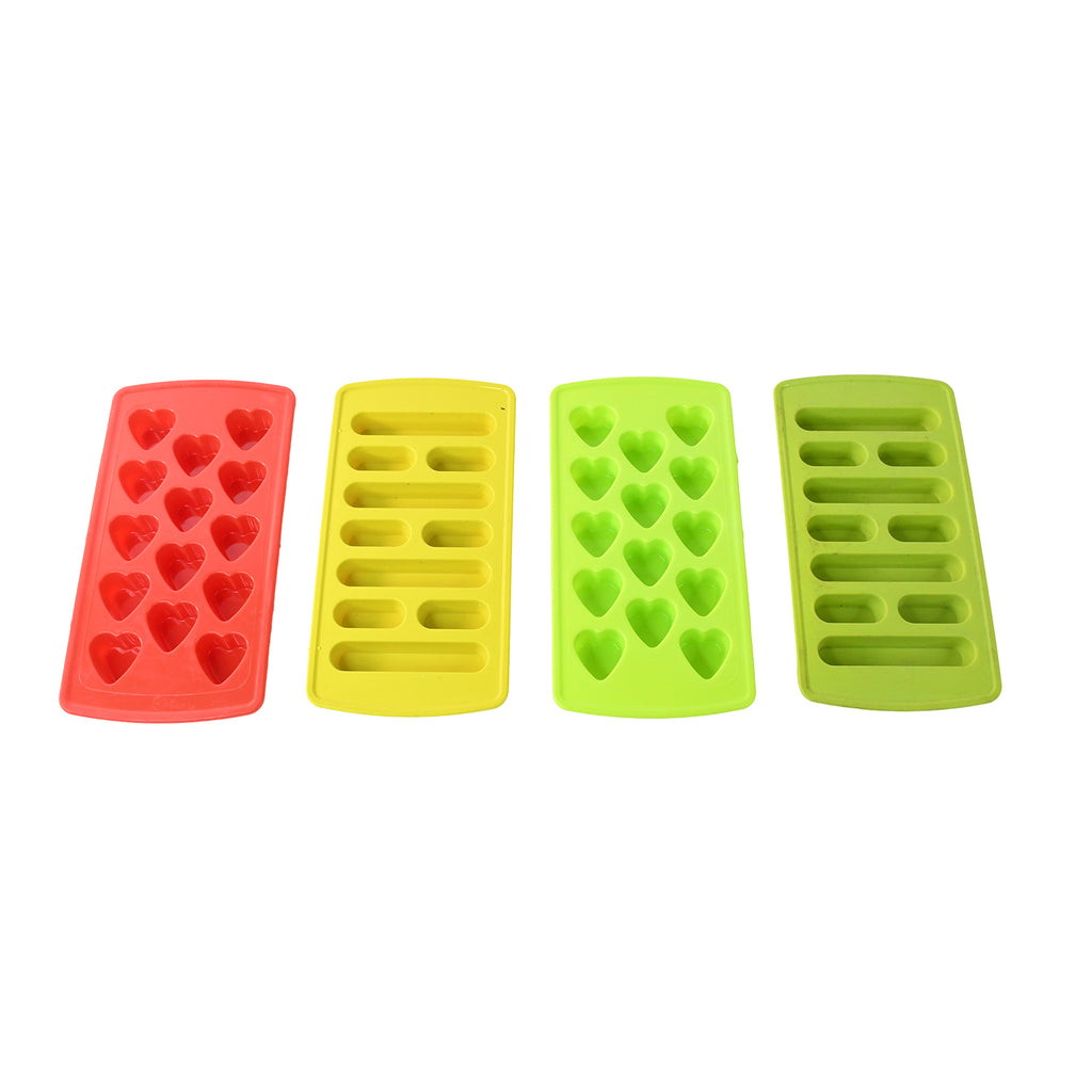 Plastic Ice Cube Tray Set (4 Pc)